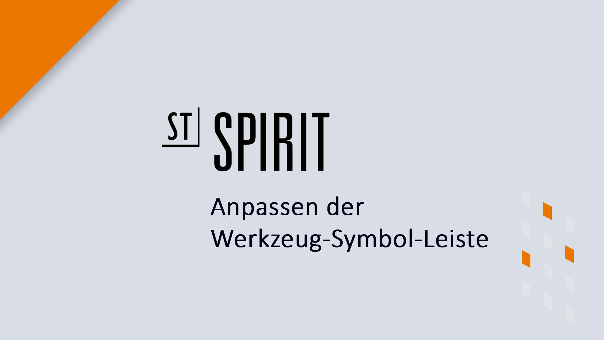 Werkzeug-Symbol-Leiste in SPIRIT