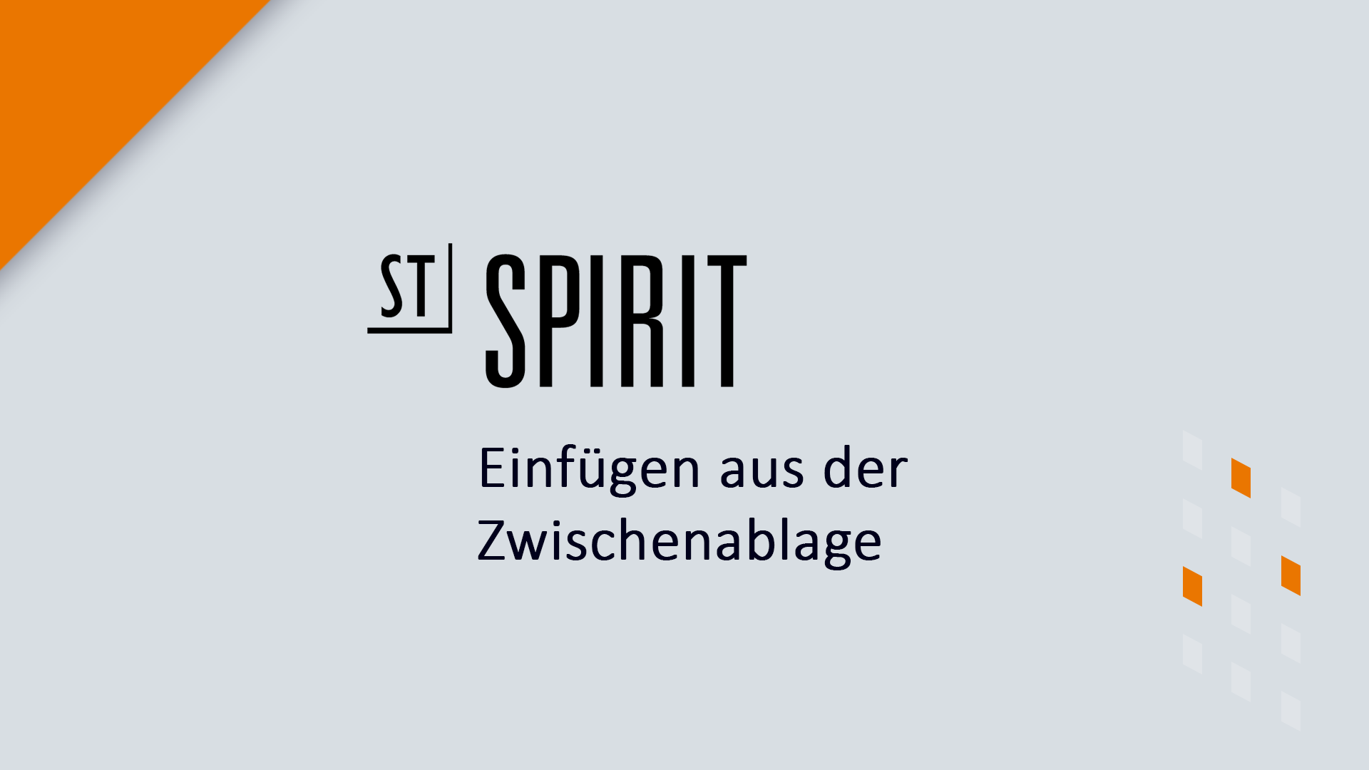 Zwischenablage in SPIRIT