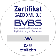 GAEB DA XML 3.3 Schnittstelle AVA, AVANTI