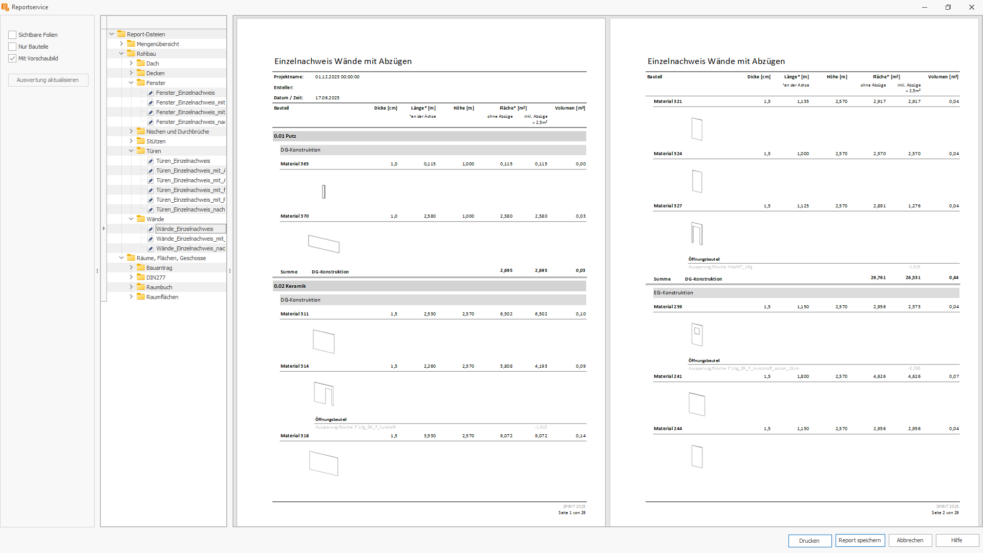 SPIRIT 2025: Reports im Architektursystem können jetzt mit Bildern ergänzt werden.