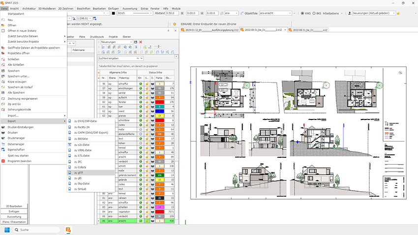 Verbesserter IFC-Export: Kompatibilität auf einem neuen Niveau in SPIRIT 2025