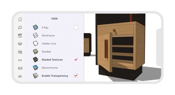 AR-Funktion der SketchUp Viewer ﻿Mobile-App